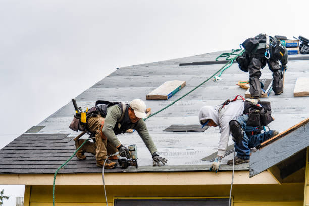 Professional Flat Roof Repair technician working in Amberg, WI